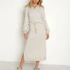 KIVARI Tops>Giselle Collared Knit Wheat