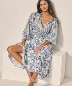 KIVARI Skirts>Solange Tiered Midi Skirt Solange Palm