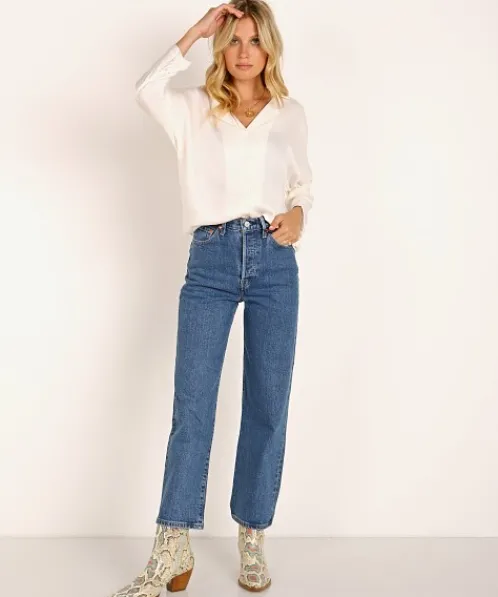 Knot Sisters Tops>Audrey Top Cream