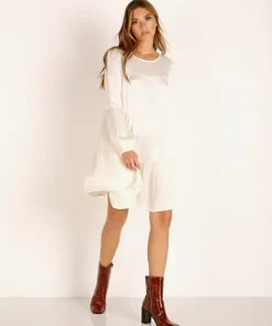 LACAUSA Dresses>Iris Mini Dress Panna Cotta