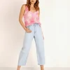 LACAUSA Tops>Sofia Slip Tank Raspberry Wash