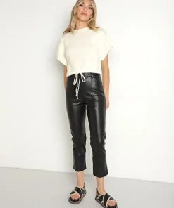 LBLC Pants>Jen Vegan Leather Trouser Black