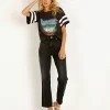 Lee Pants>Vintage Modern High Rise Straight Ankle Jean Washed Black