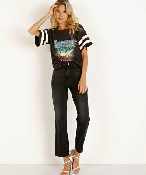 Lee Pants>Vintage Modern High Rise Straight Ankle Jean Washed Black
