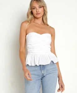 Line & Dot Tops>Line & Dot Sammi Top White
