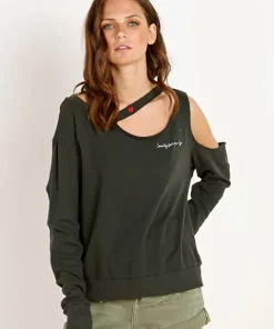 LNA Clothing Knits>Broken Hearts Black Oil