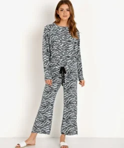 LNA Clothing Knits>Brushed Zebra Vintage Raglan