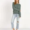 LNA Clothing Knits>Carlton Distressed Merino Wool Sweater Astoria