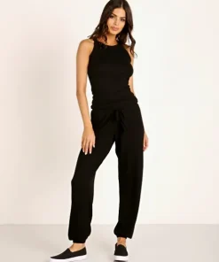 LNA Clothing Pants>Core Ribbed Jogger Black