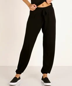 LNA Clothing Pants>Core Ribbed Jogger Black