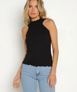 LNA Clothing Tops>Drew Marrow Rib Tank Black