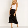 LNA Clothing Skirts>Jacquard Bias Cut Skirt Black Leopard