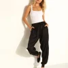 LNA Clothing Pants>Jacquard Drawstring Pant Black Leopard