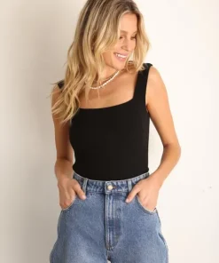 LNA Clothing Bodysuits | Tops>Nina Bodysuit Black