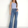 LNA Clothing Tops>Ribbed Skinny Tank Heather Iris
