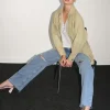 LNA Clothing Jackets>Vegan Leather Shirt Olive