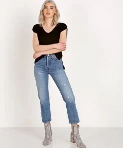 LNA Clothing Tops>Verso Rolled Sleeveless Black