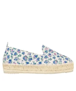 Manebi Flats>X Love Shack Fancy Slipper Platform Blue Jay Song