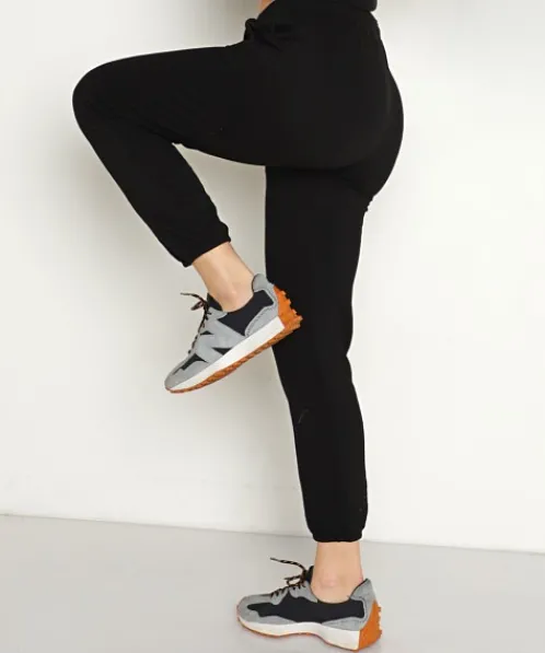 Monrow Pants>Boyfriend Sweat Black