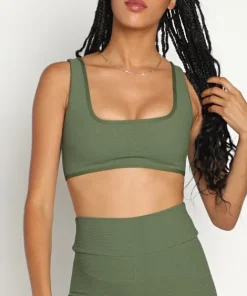 Montce Sports Bras>Allie Top Olive