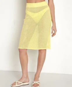 Montce Skirts>Slip Skirt Yellow Crochet