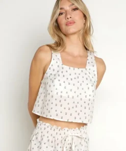 Montce Sleep Shirts | Tops>Square Neck Bikini Top Fruity Floral