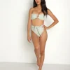 Montce Bikinis>Tori Ties Bikini Top Jade Floral