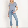 n: PHILANTHROPY Tops>Abigail Deconstructed Shirt Washed Indigo