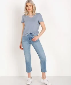 n: PHILANTHROPY Tops>Abigail Deconstructed Shirt Washed Indigo