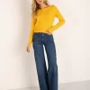 NAADAM Knits | Tops>Cashmere Pullover Sweater Butternut Yellow