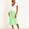 Nation LTD Skirts>Mabel Bias Skirt Electric Lime