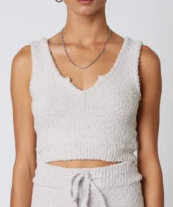Nia Knits | Tops>The Brand Notched Sweater Tank Dove