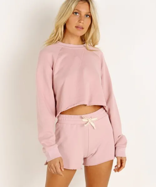 Nia Knits>The Brand Vintage Cropped Pullover Blush