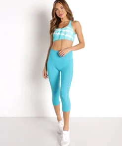 NUX Bottoms>Mesh Crop Legging I'm Blue