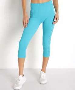 NUX Bottoms>Mesh Crop Legging I'm Blue