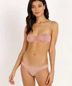 Only Hearts Bras>Glitter Mesh Bralette Rosewood