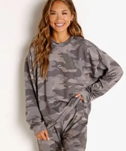 Onzie Sleep Shirts | Knits>Boyfriend Sweatshirt Combat Camo