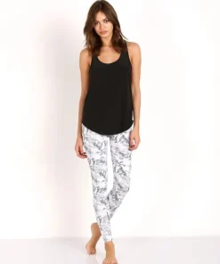 Onzie Tops>Glossy Flow Tank Black
