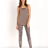 Onzie Tops>Glossy Flow Tank Champagne