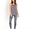 Onzie Tops>Glossy Flow Tank Metal