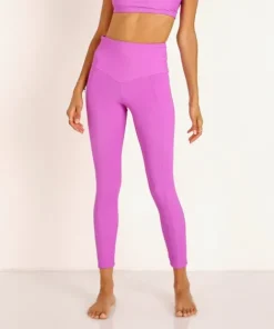Onzie Bottoms>Sweetheart Midi Legging Vivid Violet Rib