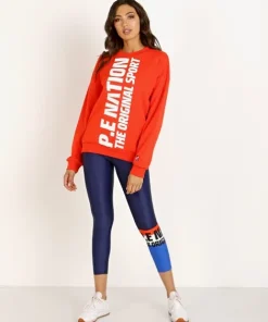PE NATION Knits>Amped Up Sweater Red