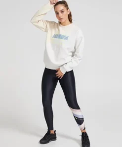 PE NATION Knits>First Position Sweatshirt Pearled Ivory Grey