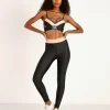 PE NATION Bottoms>Front Side Legging Black