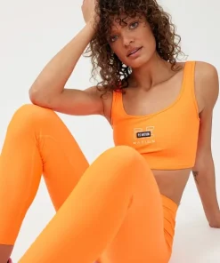 PE NATION Sports Bras>Grand Stand Sports Bra Socking Orange