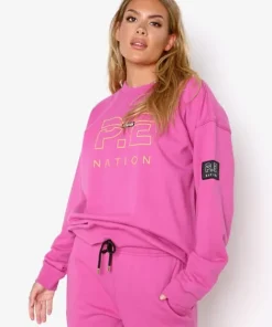 PE NATION Knits>Heads Up Sweatshirt Pink