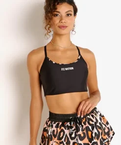 PE NATION Sports Bras>Set Shot Sports Bra Black