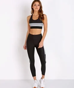 PE NATION Sports Bras>The Altitude Crop Black