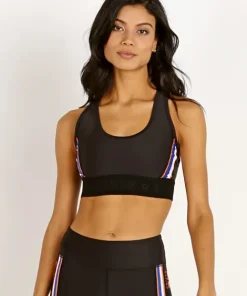 PE NATION Sports Bras>The Triple Play Crop Black