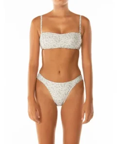 Peony Bikinis>Ruched Crop Bikini Top Capri